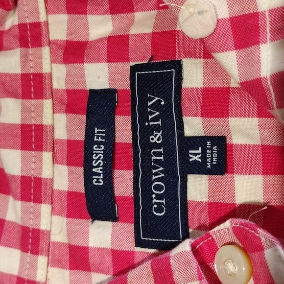 Crown & IVY CLASSIC FIT XL BUTTON UP DRESS SHIRT EUC - Picture 3 of 5